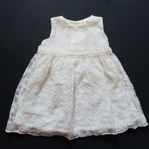 3️⃣💲2️⃣0️⃣ Baby girl white sheer lacy flower girl formal wedding dress 6